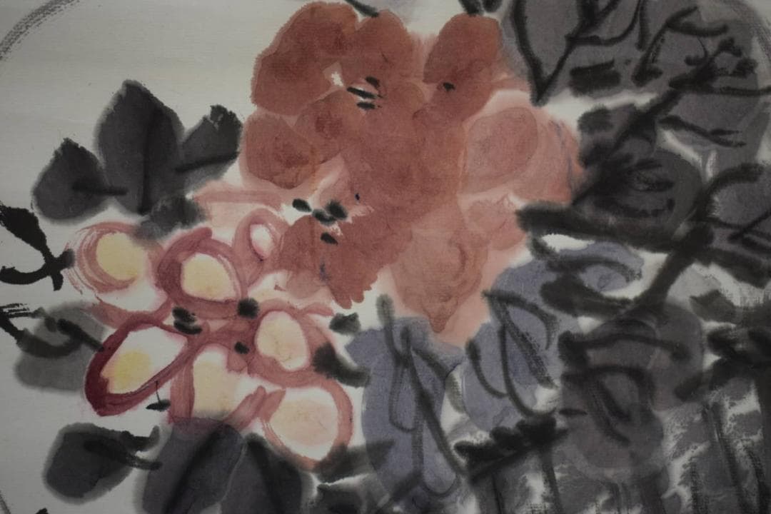 不詳/作者不詳/花画賛/布袋屋掛軸HJ-683