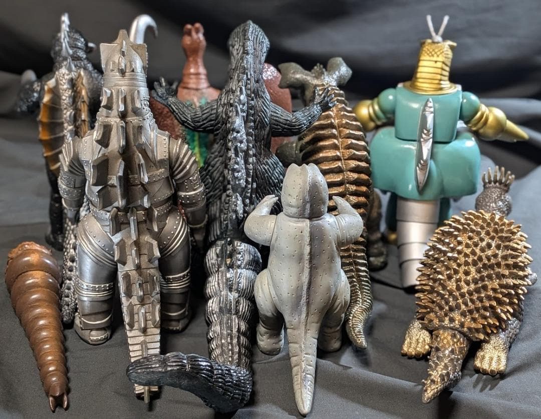 昭和ゴジラ・ミニラ・バラゴン・モゲラ・メカゴジラ他（バンダイ）ソフビ９体セット