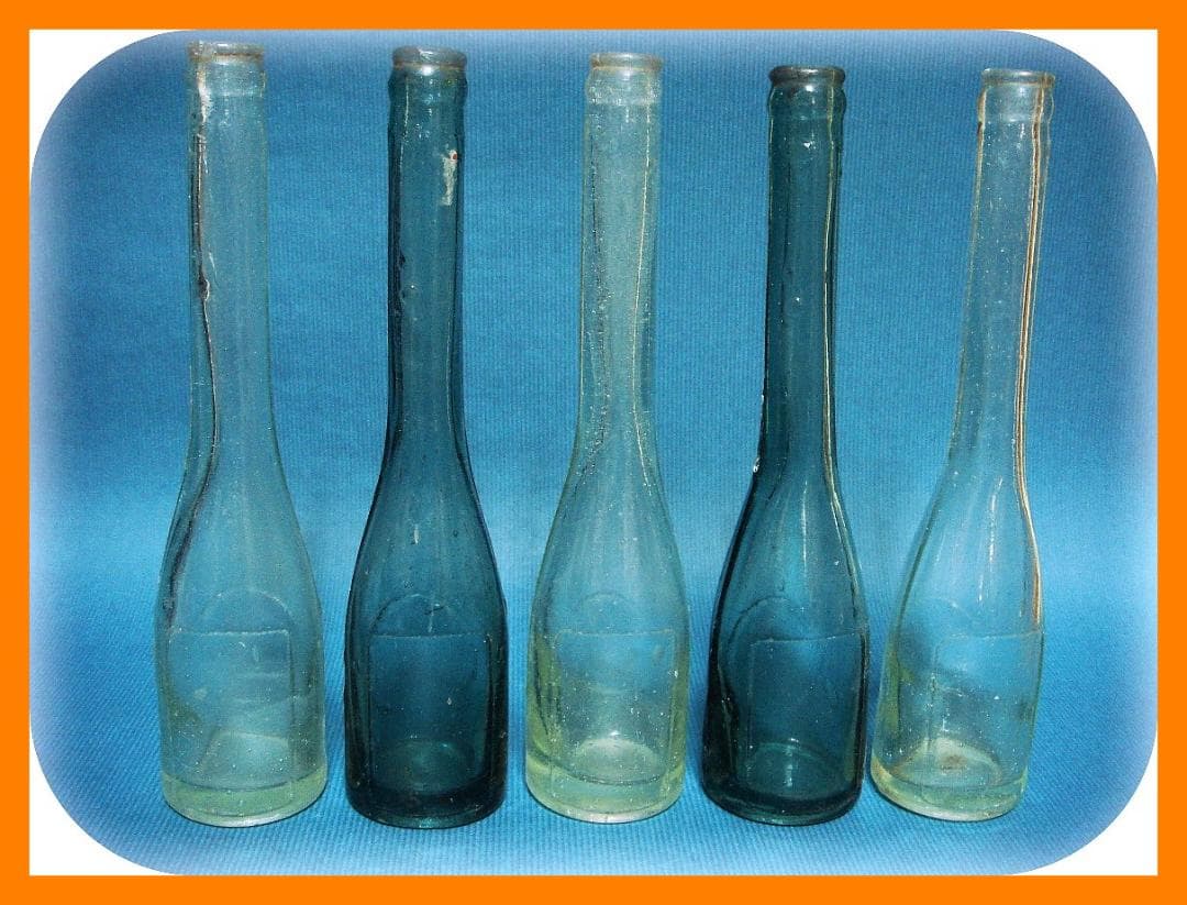 823『レトロガラス瓶 空き瓶 5本』　/骨董品 古美術 アンティーク 古玩