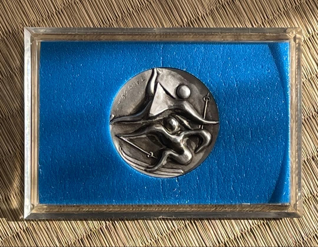 純銀 純銀メダル 岡本太郎 72' 札幌五輪 造幣局刻印有 35.4g