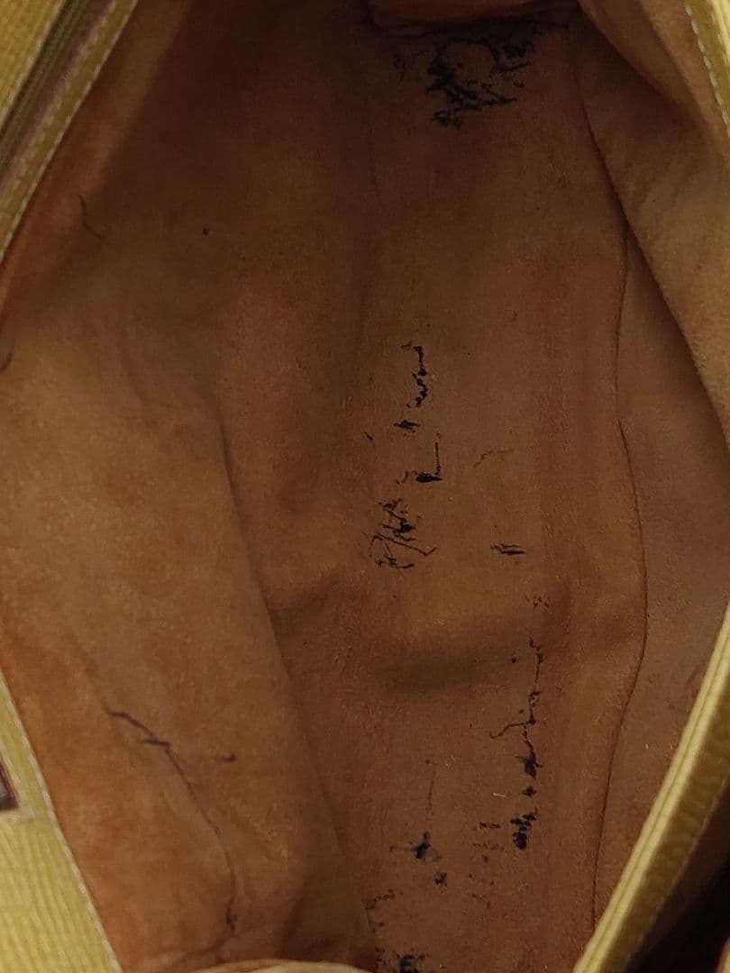 ヴィンテージ ロエベ LOEWE イエロー ハンドバッグ 現状品