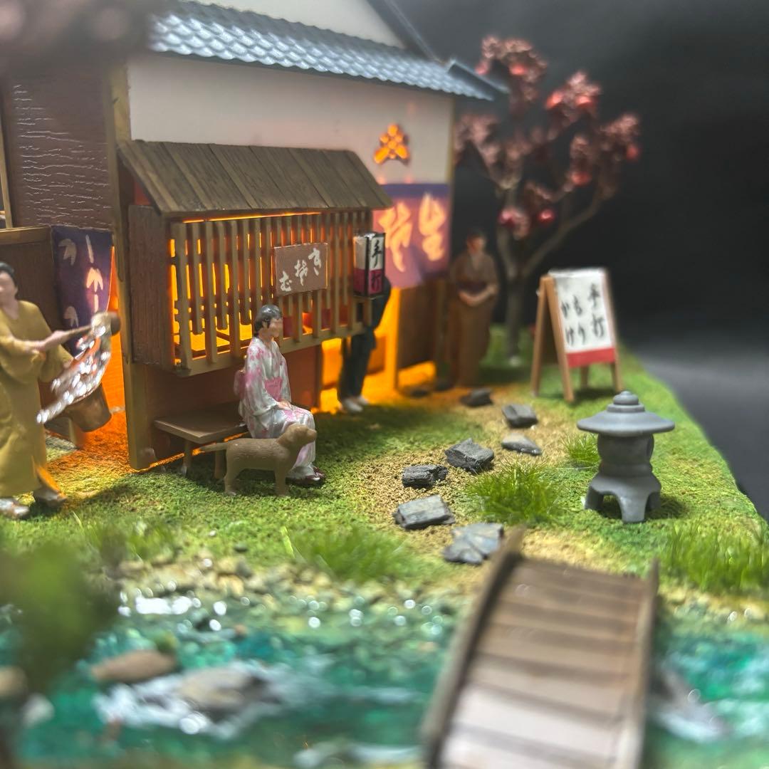 マイクロエース　風物詩　そば屋　完成品　ジオラマ