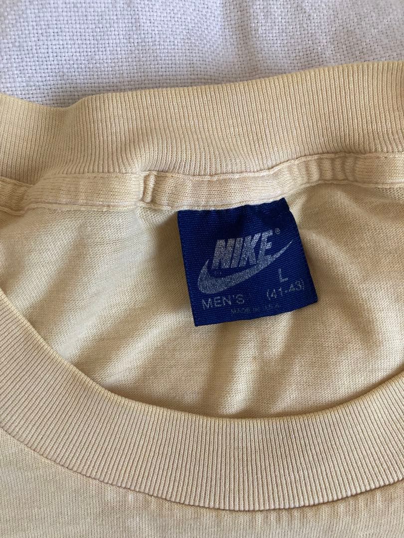 80s NIKE ナイキ ヴィンテージ イエロー マラソンT アメリカ製 L