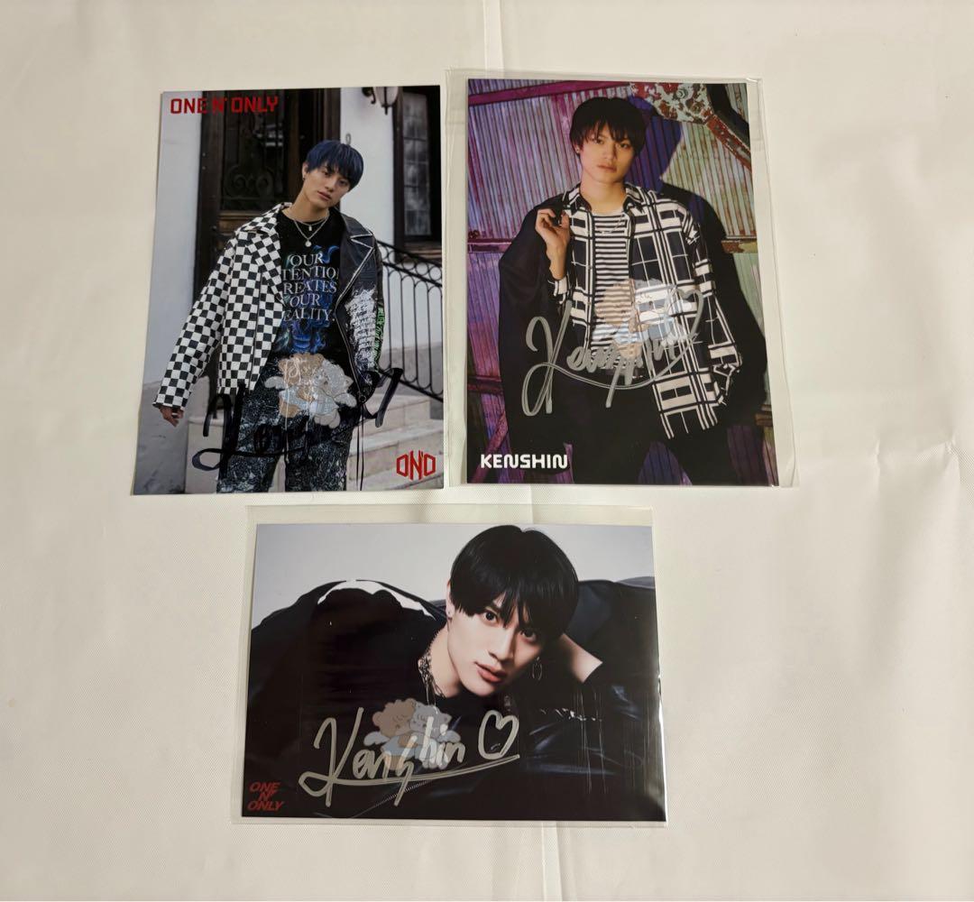 ワンエンオンリー 上村謙信 直筆サイン入り ポストカード 生写真