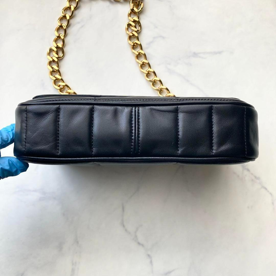 極美品 セリーヌ マトラッセ モノクローム チェーン ショルダーバッグ