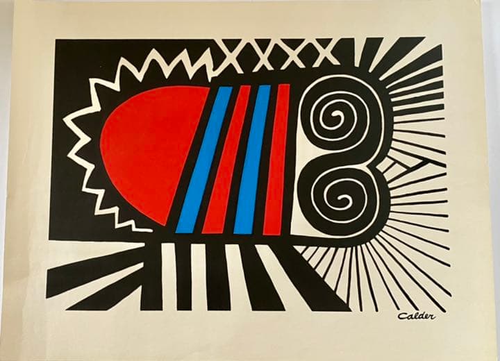 カルダー Alexander Calder 刷り込みサイン