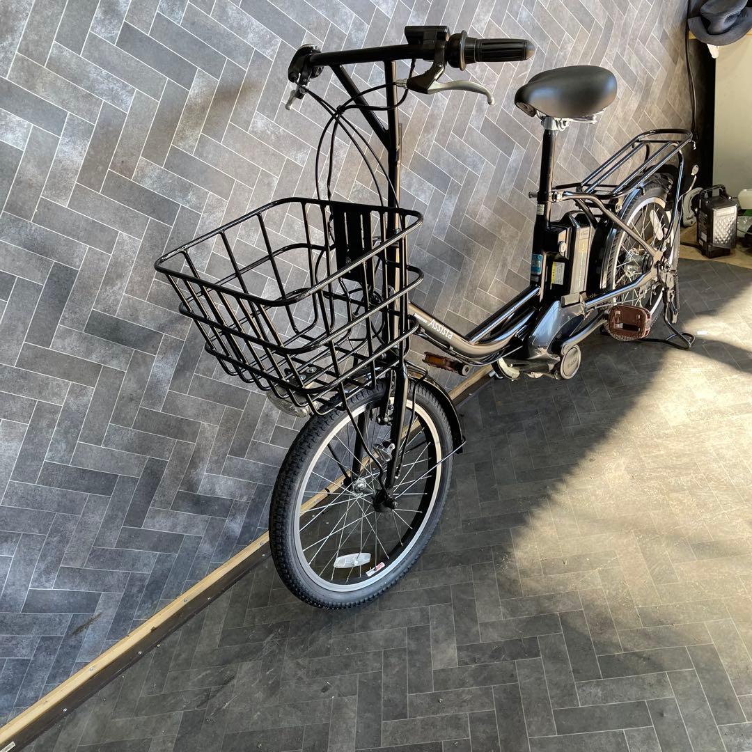 電動アシスト自転車 シティタイプ ブラック 前カゴ付き