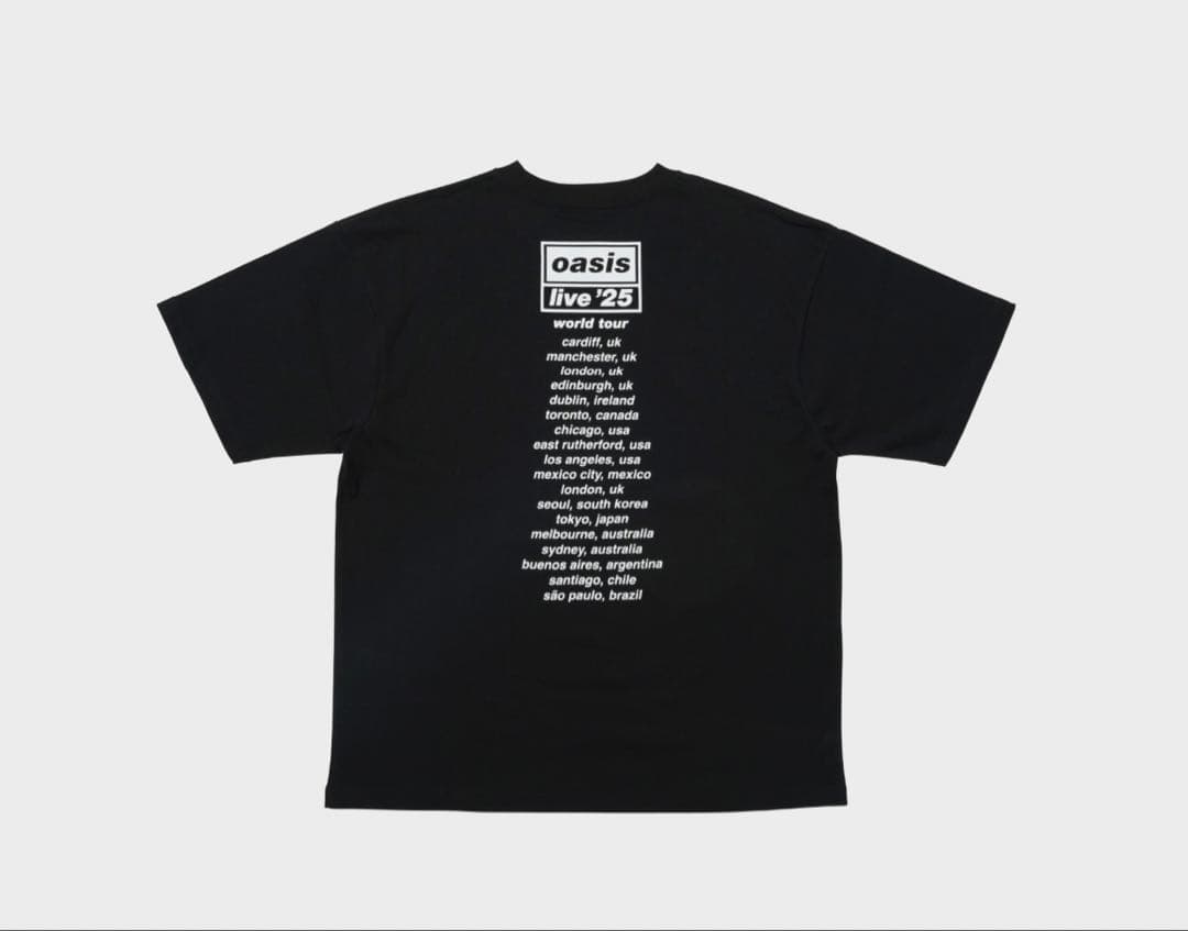 【oasis】 oasis live’25 Tシャツ ブラック M