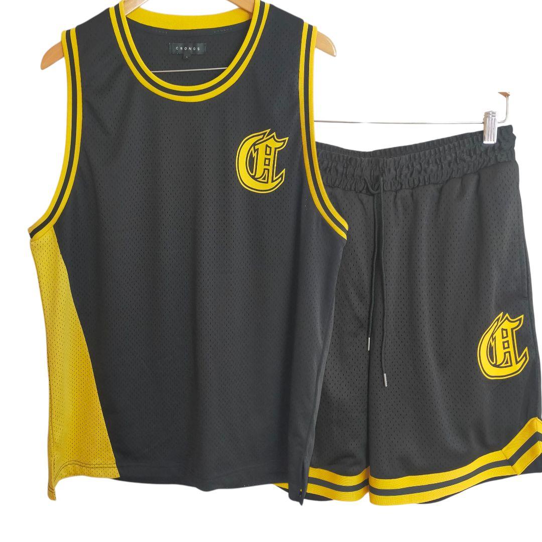 CRONOS クロノス ロゴプリント ジャージ メッシュ セットアップ