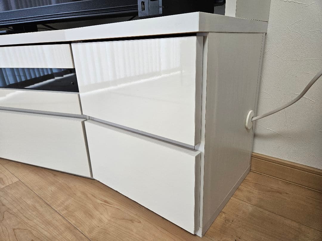 【美品・送料設置込】ディノス コーナー壁面収納 テレビボード 左壁付け(予備付)