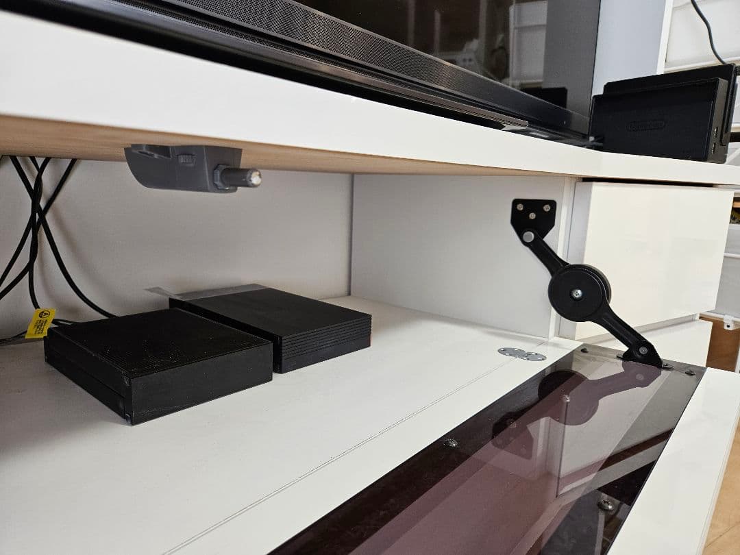 【美品・送料設置込】ディノス コーナー壁面収納 テレビボード 左壁付け(予備付)