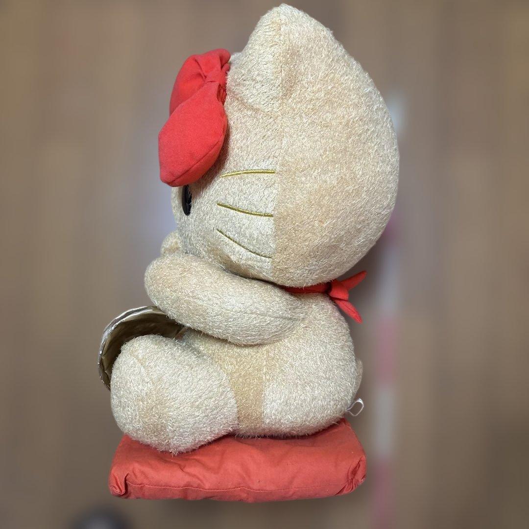 ハローキティ　招き猫　ぬいぐるみ　大　レア　千万両　縁起物