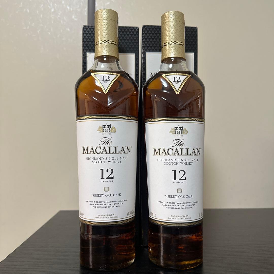 マッカラン12年シェリー700ml 2本セット箱少し凹み