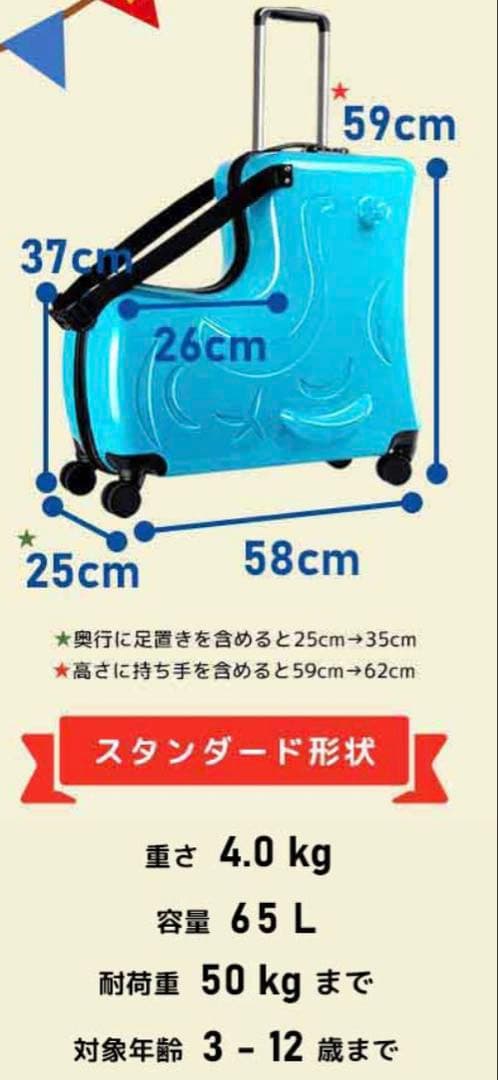 ノリッコ　NORICCO 子供が乗れるスーツケース