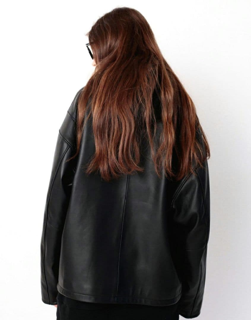 モンキータイムオーバーサイズレザーライダースジャケット本革メゾンスペシャル好きに