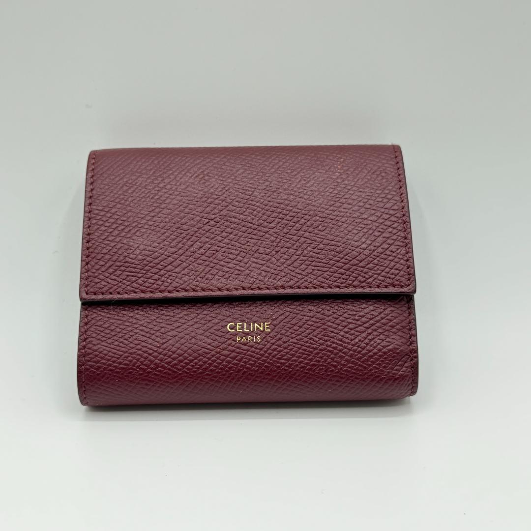 【匿名配送】セリーヌ レザー スモールトリフォールド 三つ折り財布