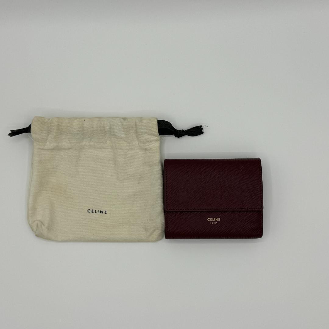 【匿名配送】セリーヌ レザー スモールトリフォールド 三つ折り財布