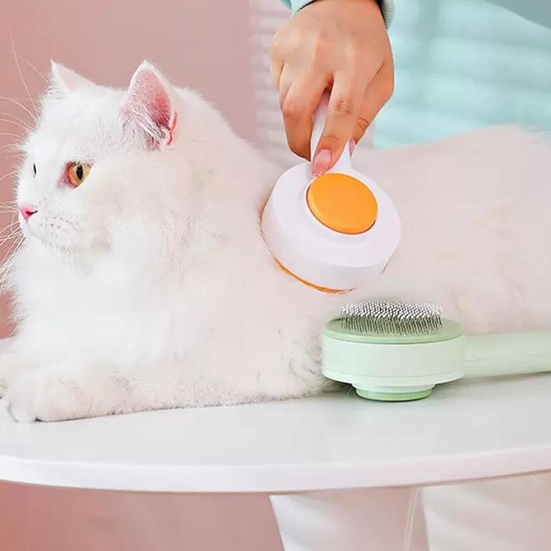 スリッカーブラシ コーム付き ペットブラシ 犬 猫