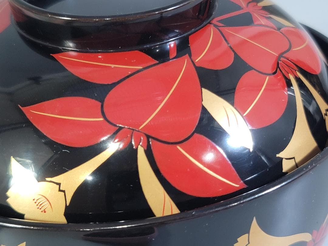 DT582 蒔絵漆器 吸物椀 十客 共箱 平安堂造