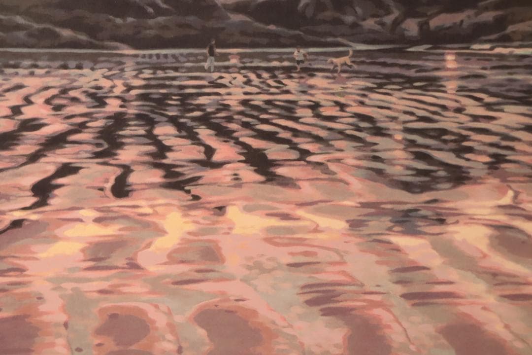 真作保証 笹倉鉄平 「エクリューズ浜」シルクスクリーン 直筆サイン 光の情景画家