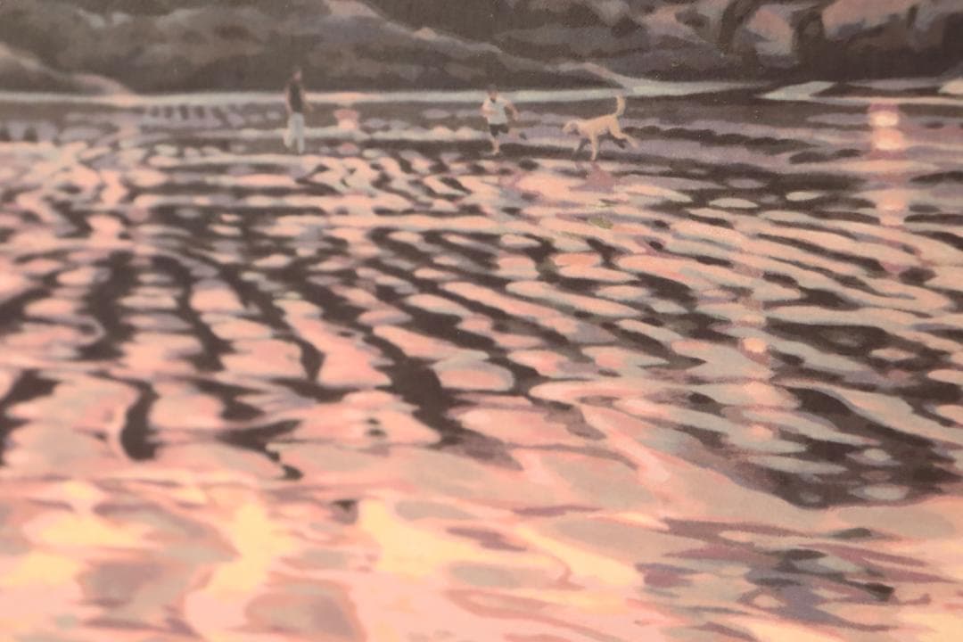 真作保証 笹倉鉄平 「エクリューズ浜」シルクスクリーン 直筆サイン 光の情景画家