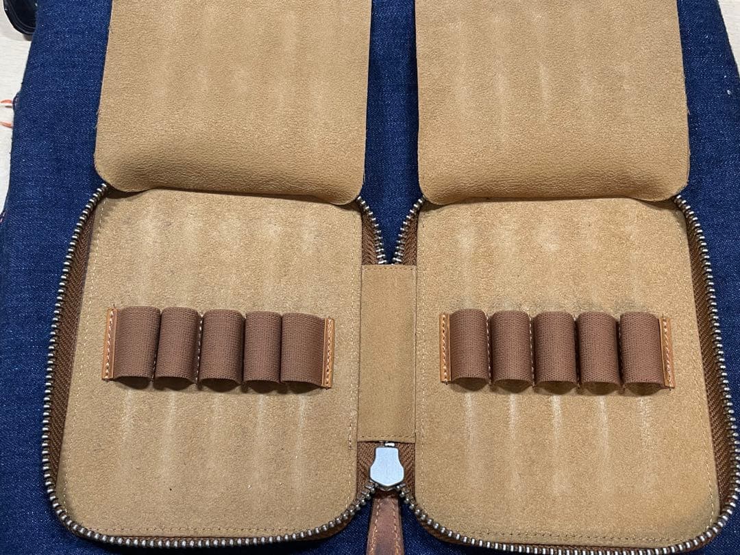 ガレンレザー 10本差しペンケース クレイジーホースブラウン