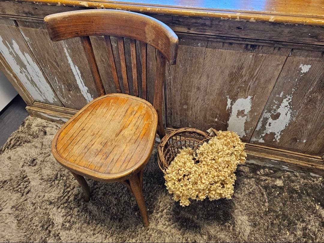 フランス　アンティーク　カフェチェアＢ　【送料込み】