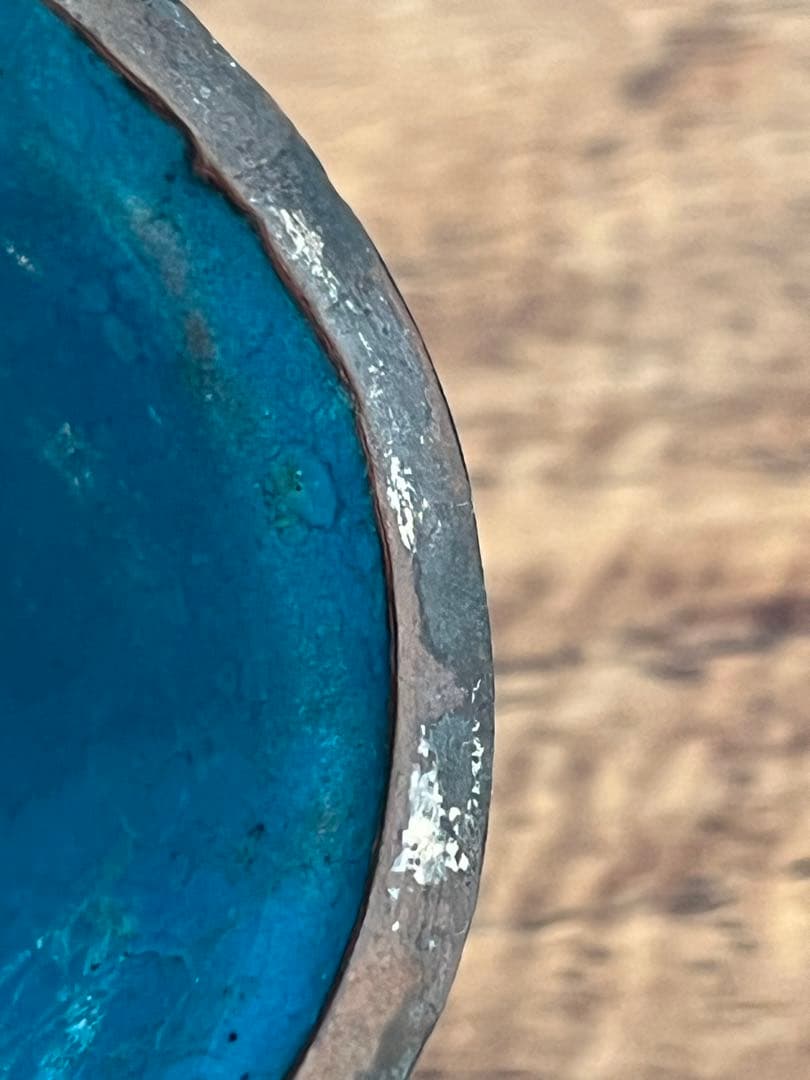 清朝末期 中華民国時代 中国七宝 七宝焼　ガラス工芸 お猪口 中国古美術