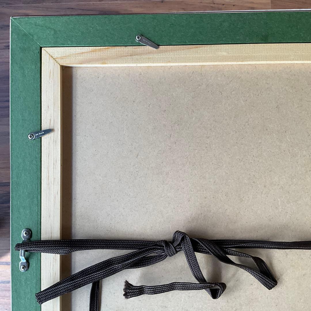 パステル画　渡壁公義「赤い薔薇」４号