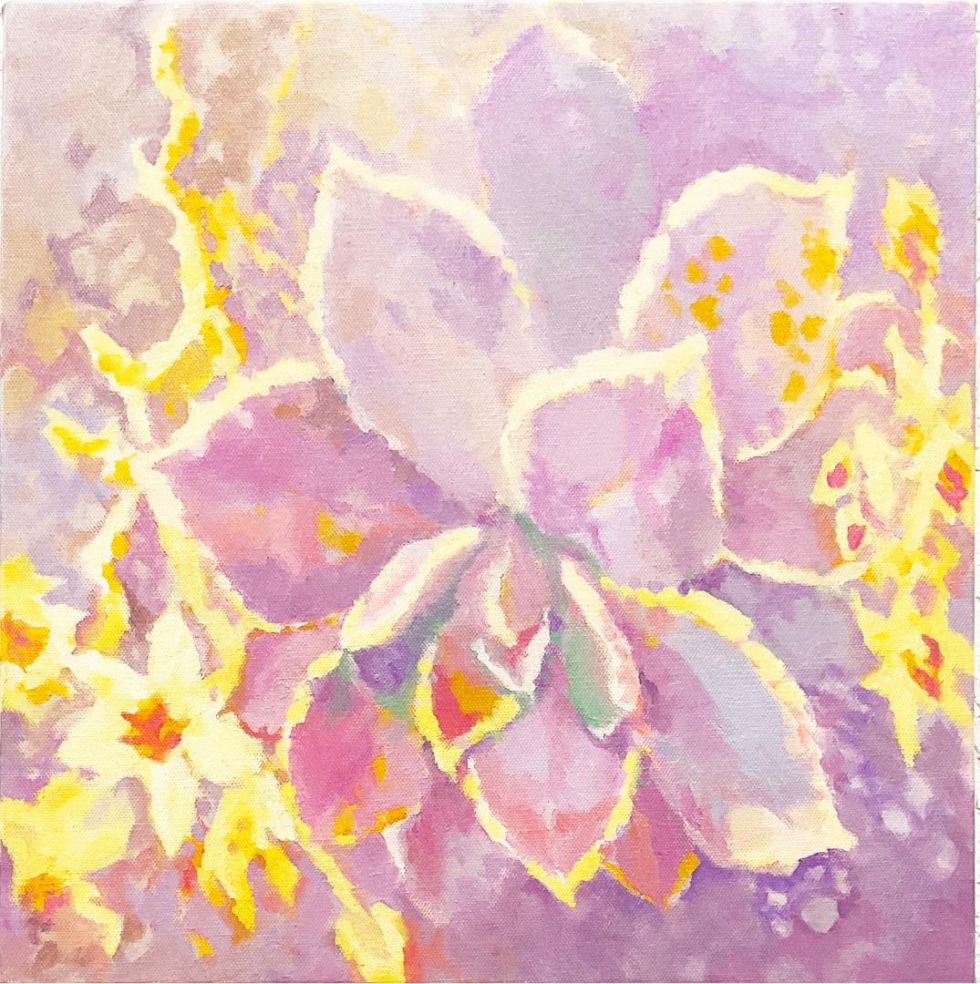 絵画 873/抽象画風/多肉植物/S4号