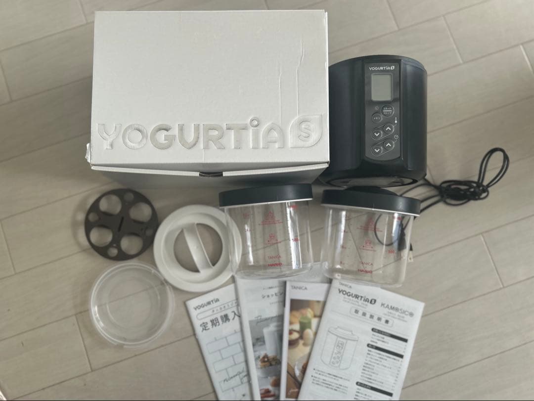 ヨーグルティアSブラック ガラスセット