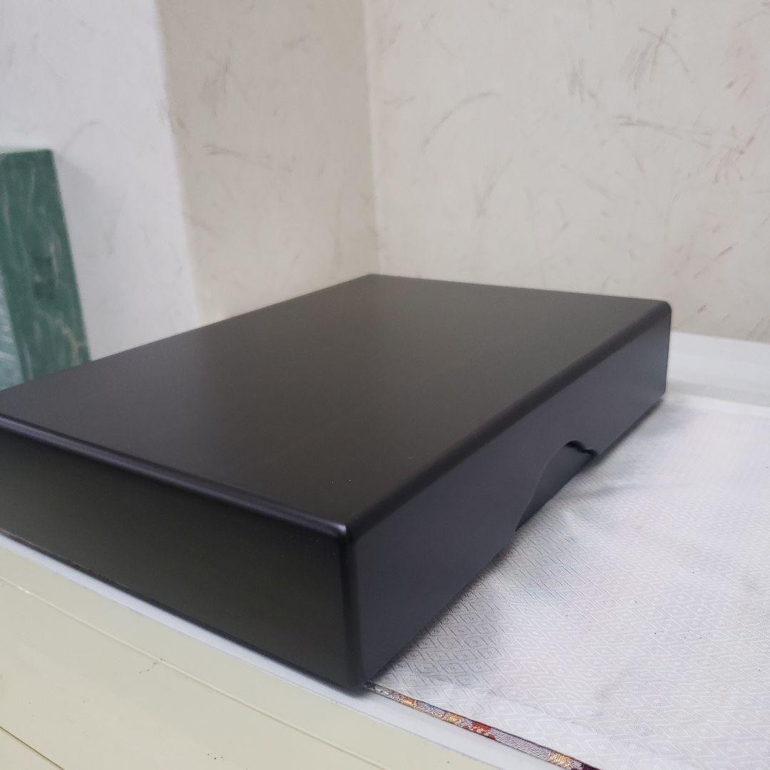 遼雨　黒檀木製文箱 蓋付き収納ボックス21×31,5×6