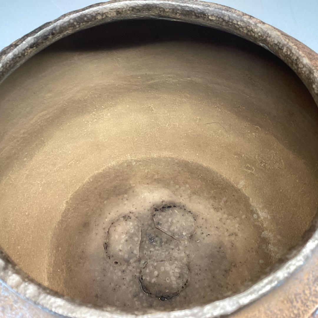 般若勘渓　時代写　老松紋　真形釜　(共箱)