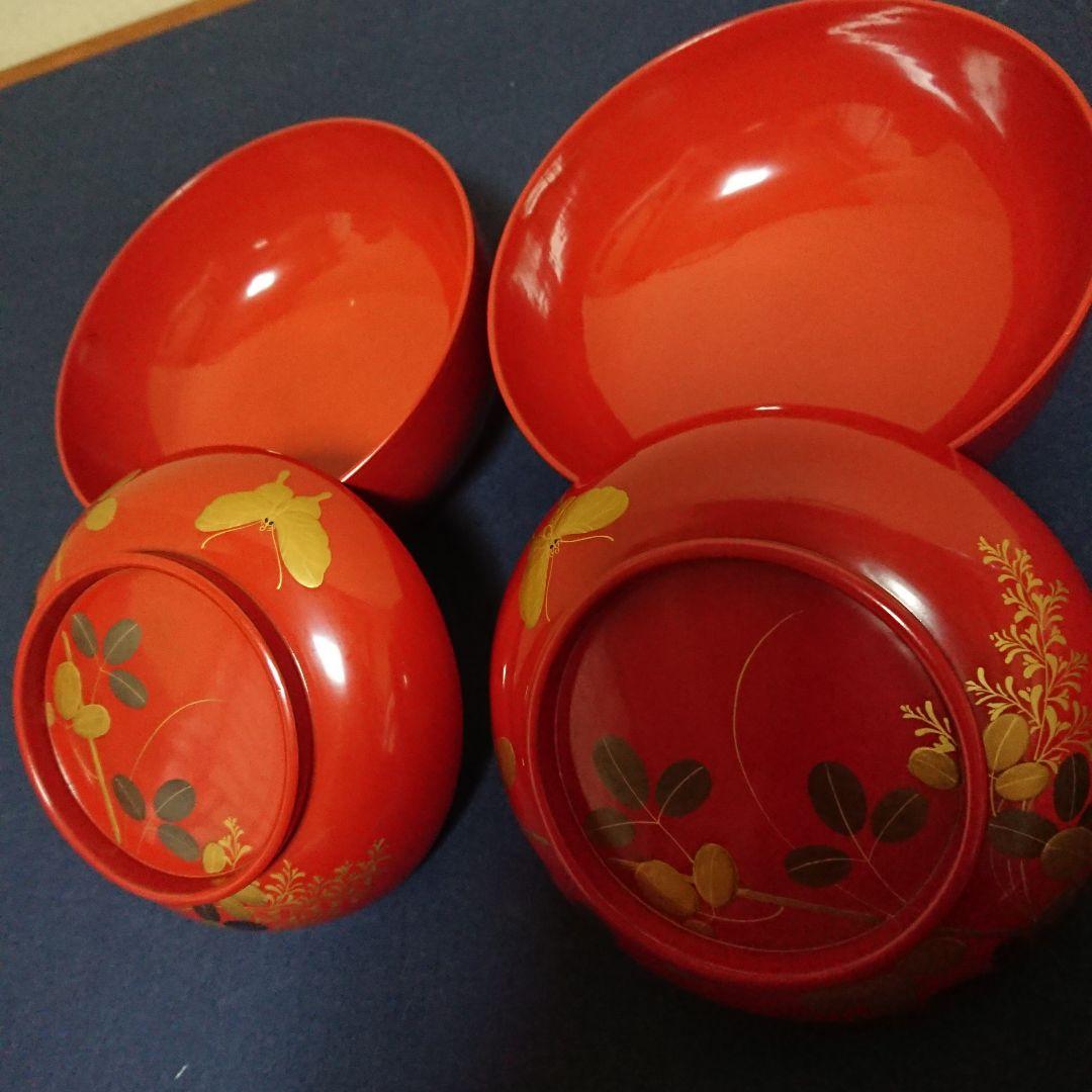 天然木本漆 煮物椀 2客