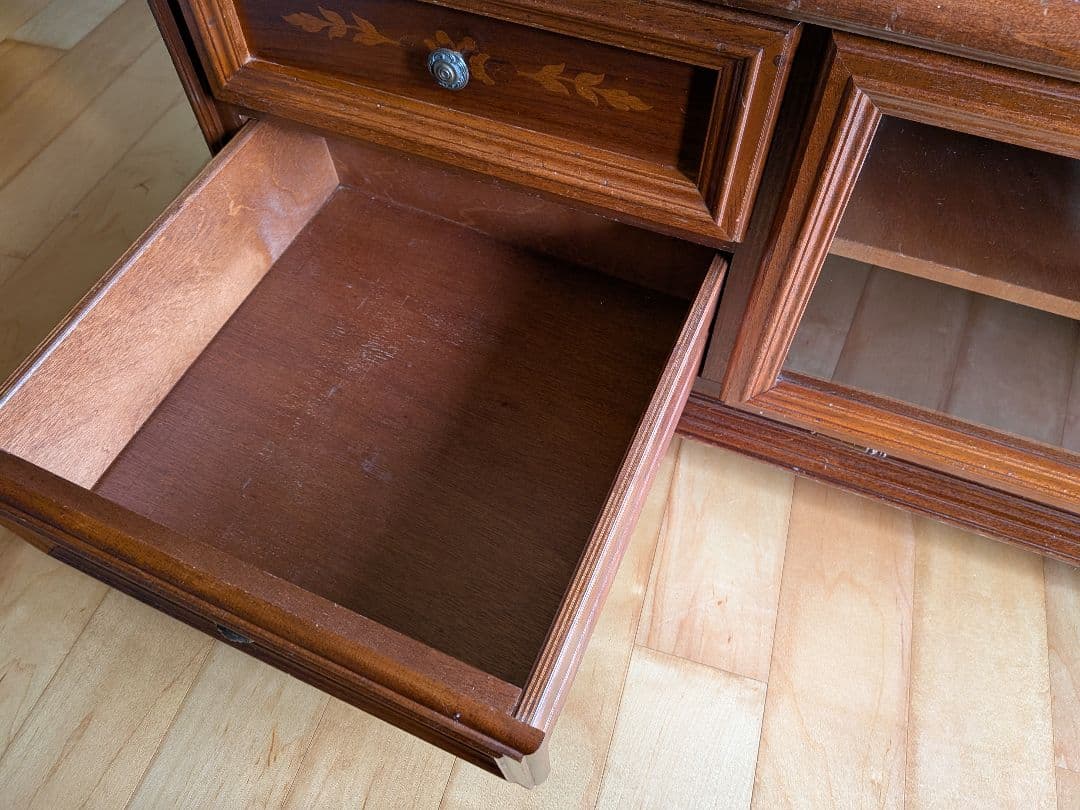 イタリア製 インポート 木製テレビ台 引き出し✕４付き