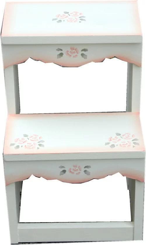 薔薇の踏み台　トアローズ２段　ディテーブルにも　オットマンにも　ディスプレイ台