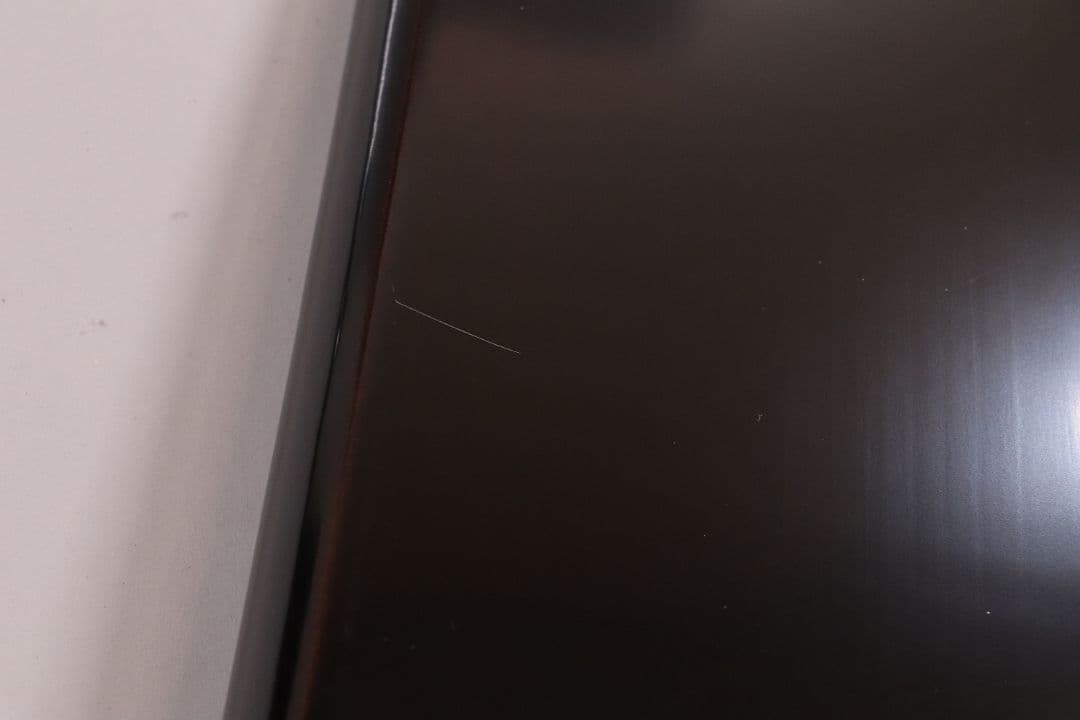 CL76 能登輪島塗 蔦金蒔絵 欅地 木地呂塗 足付四方膳 五客 木製漆器