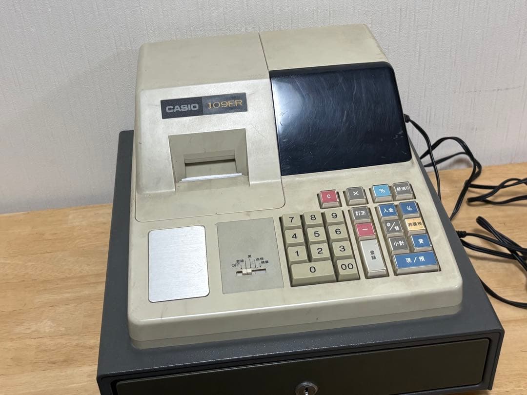 レジ カシオの電子レジスター「109ER」鍵付き