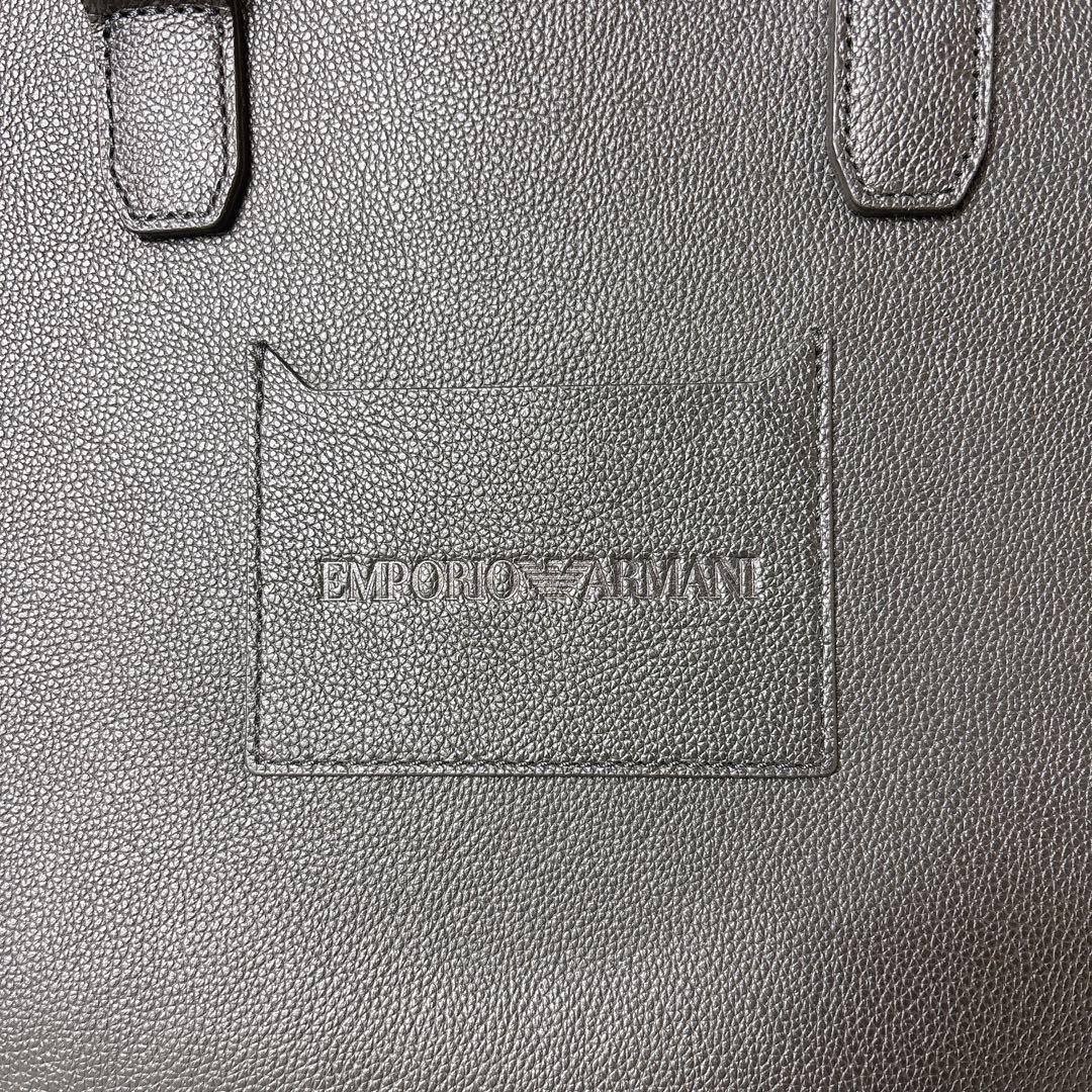 現行 EMPORIO ARMANI タンブルレザー ビジネスバッグ