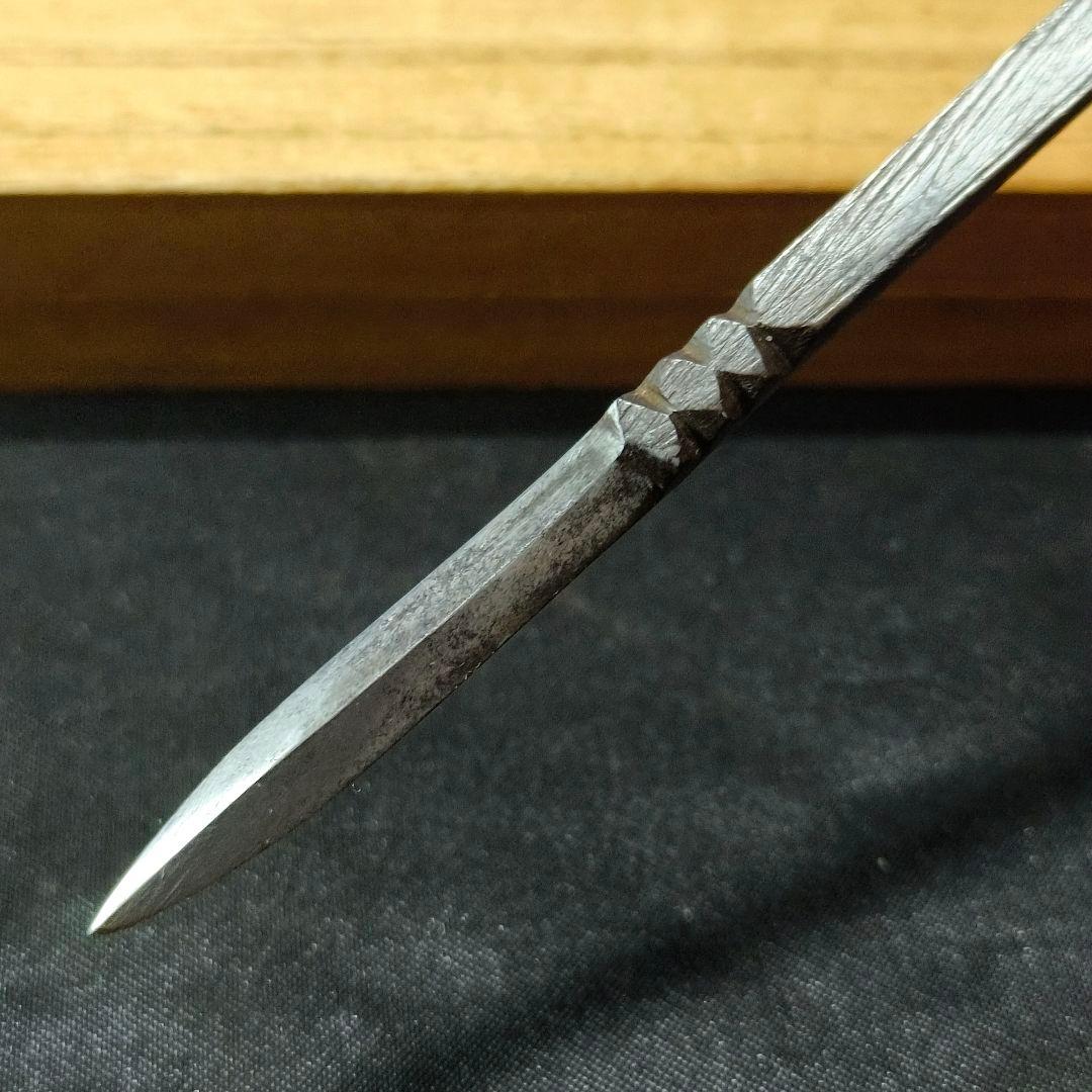 馬針 鉄地 江戸骨董 長さ10cm 本物 珍品 武具刀装具 旧家蔵出蒐集家放出
