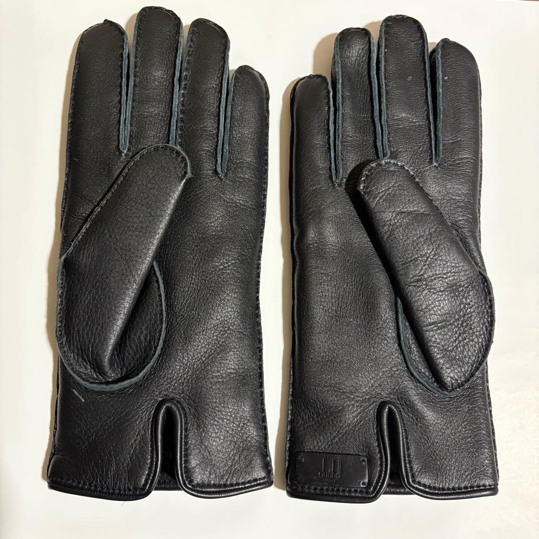 巧*様 dunhillレザーグローブ　ダンヒル・ブラックレザー手袋