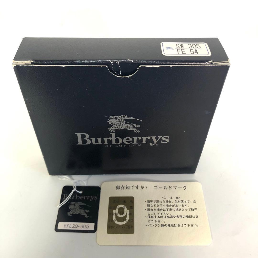 【未使用品】バーバリー 二つ折り財布 ノバチェック キャンバス ブラウン