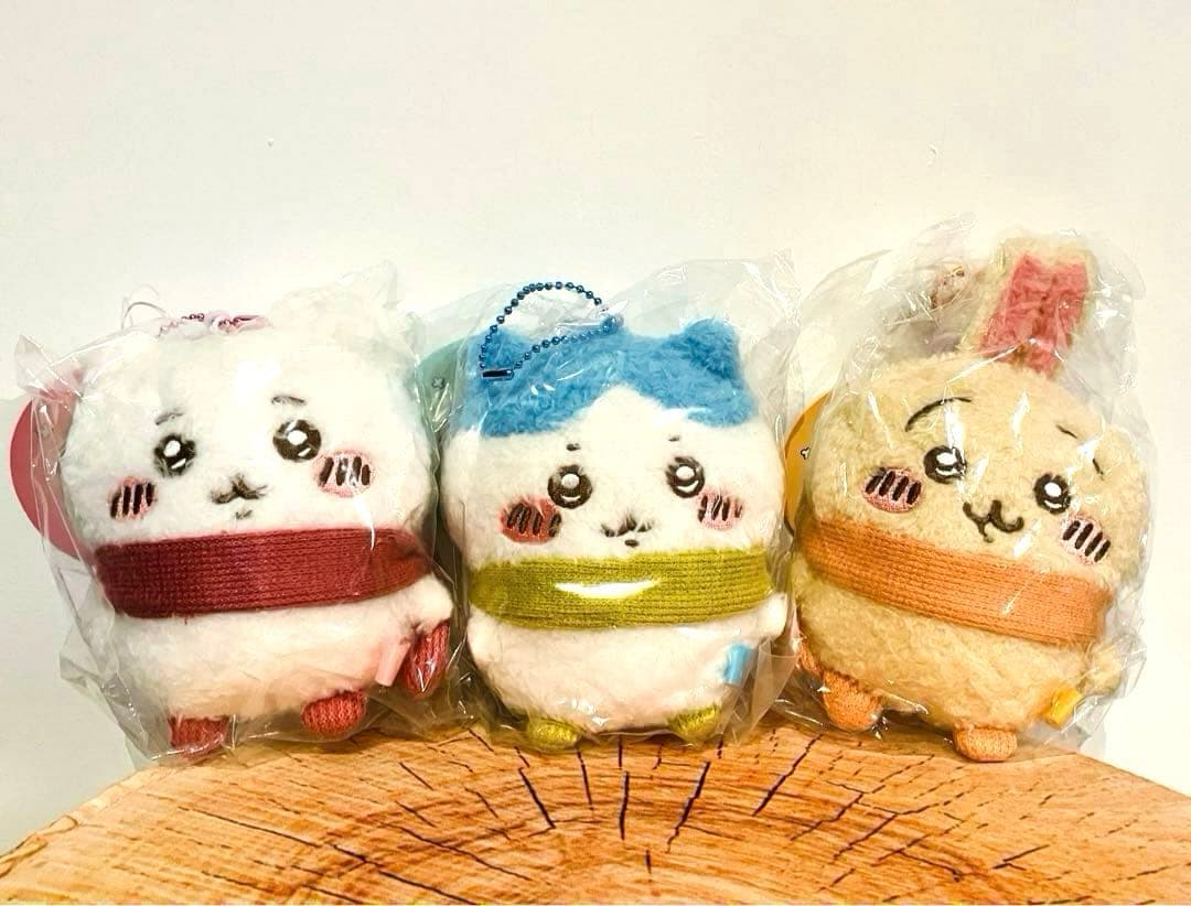 【新品未開封】ちいかわ ハチワレ　うさぎ　ぬくぬくの装いマスコット 3点セット