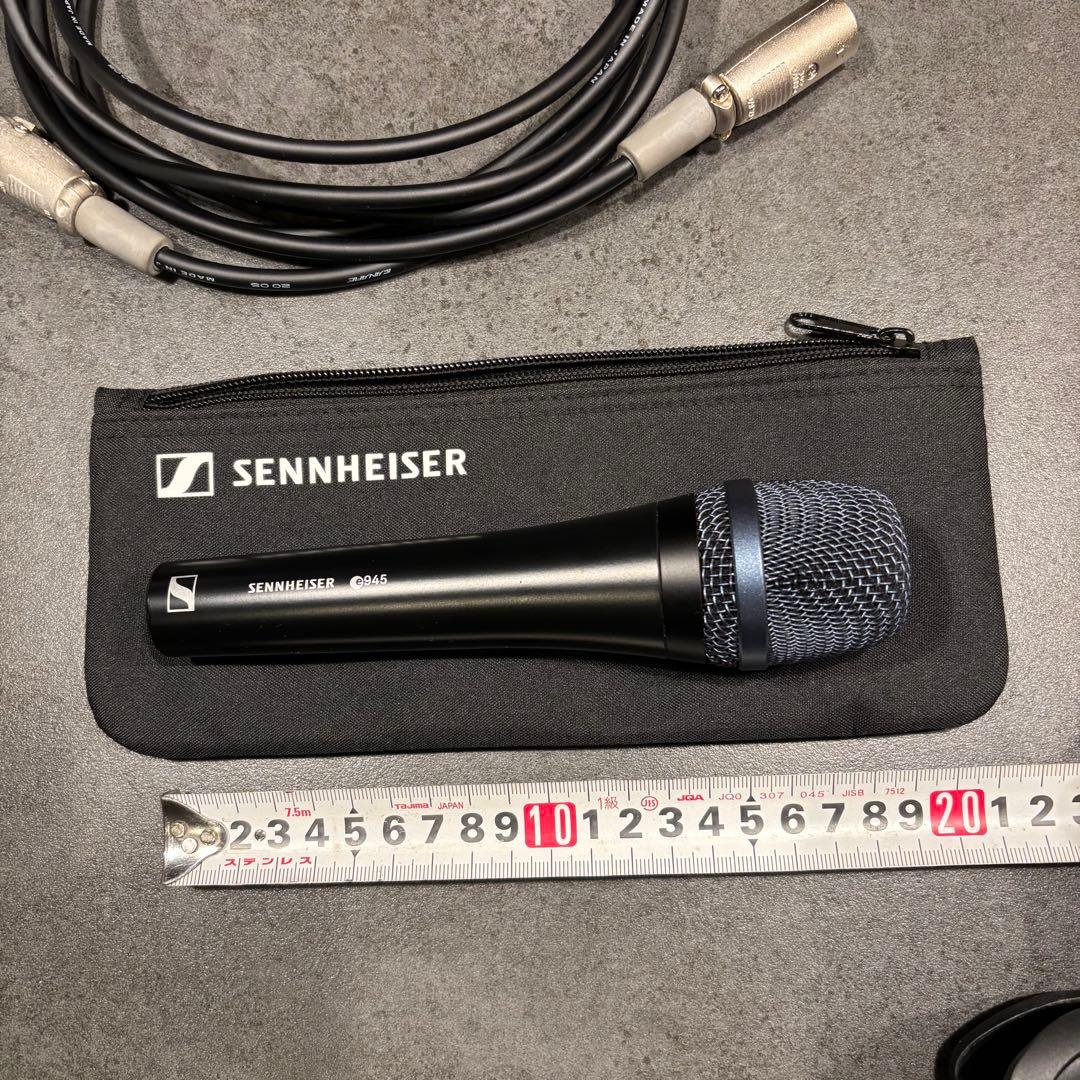 Sennheiser E945 ダイナミックマイク ケース スタンド ケーブル付