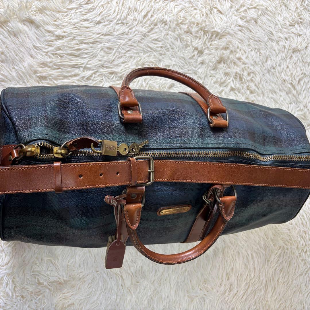 ✨状態良✨ ポロ ラルフローレン ボストンバッグ 付属品完備 タータンチェック