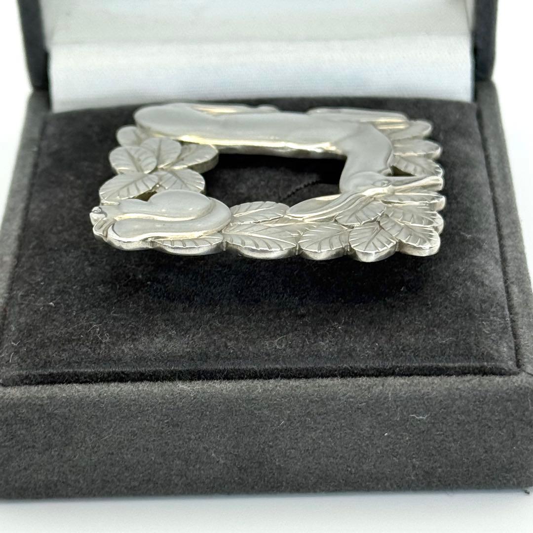 美品 希少 ジョージジェンセン 318 ブローチ 鹿とリス アンティーク