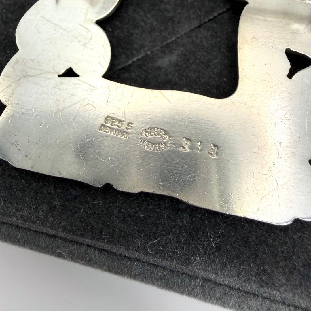 美品 希少 ジョージジェンセン 318 ブローチ 鹿とリス アンティーク