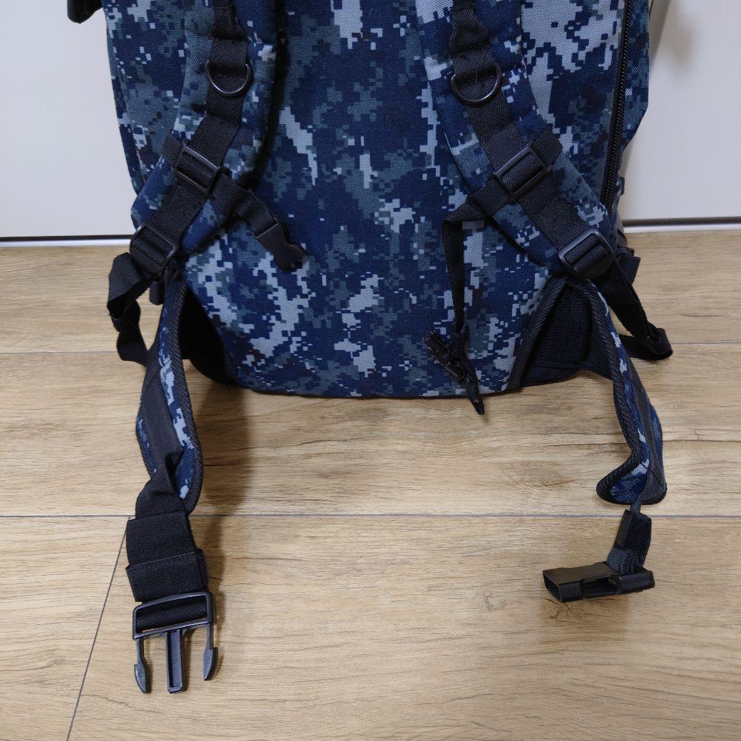 多ポケット大型青迷彩リュック