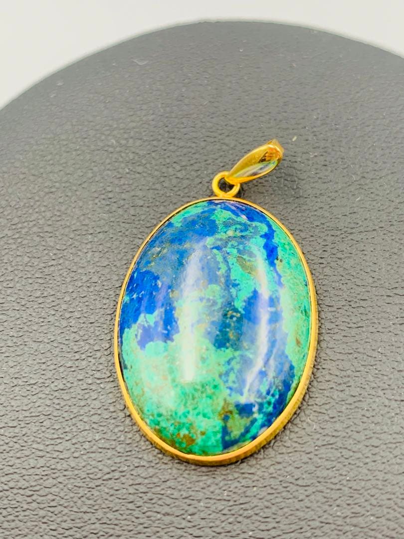 アズロマラカイト　K18 ペンダント