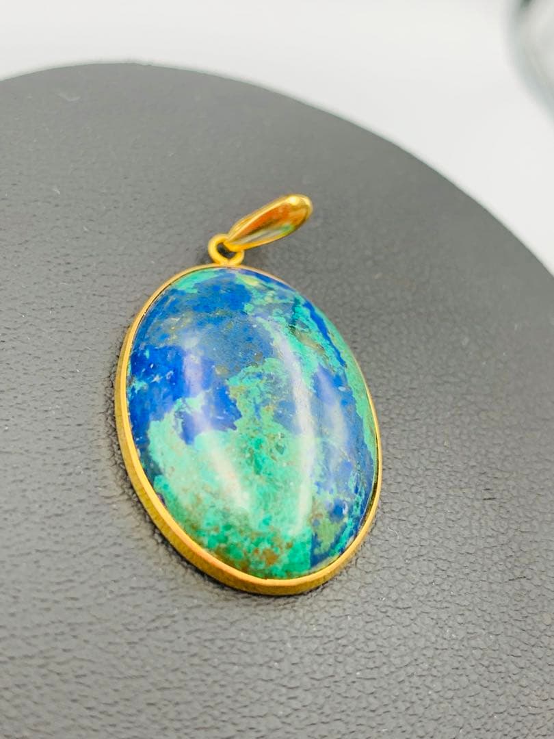 アズロマラカイト　K18 ペンダント